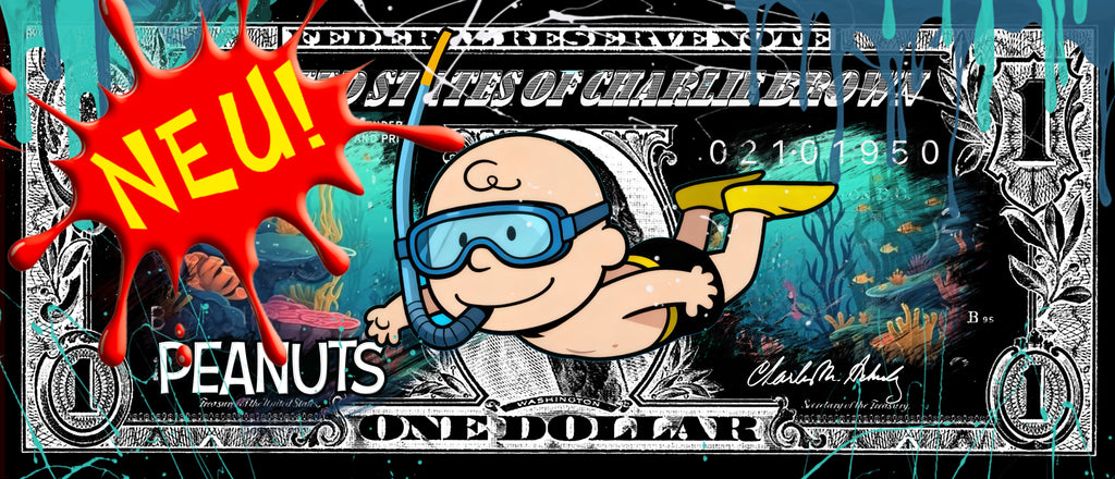 UNDER WATER CHARLIE BROWN DOLLAR