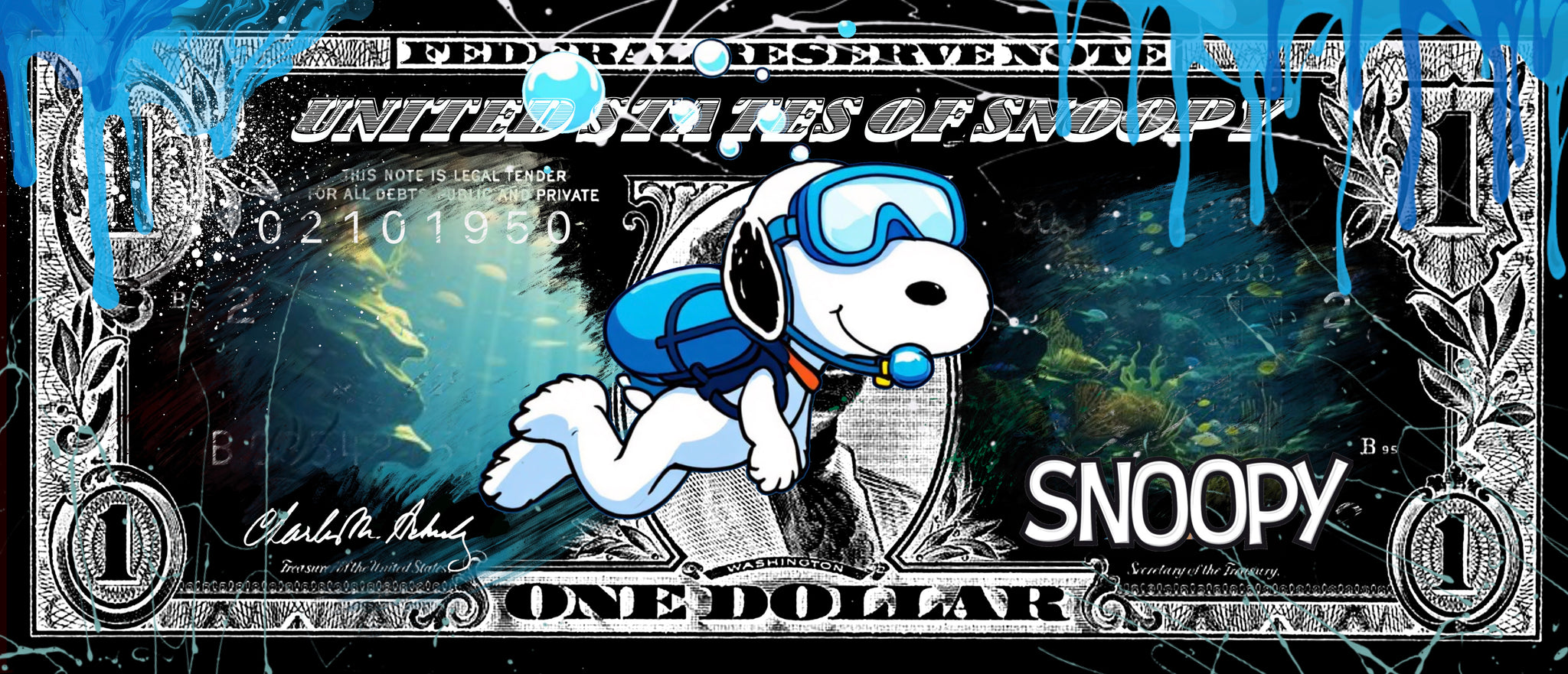 UNDER WATER SNOOPY DOLLAR
