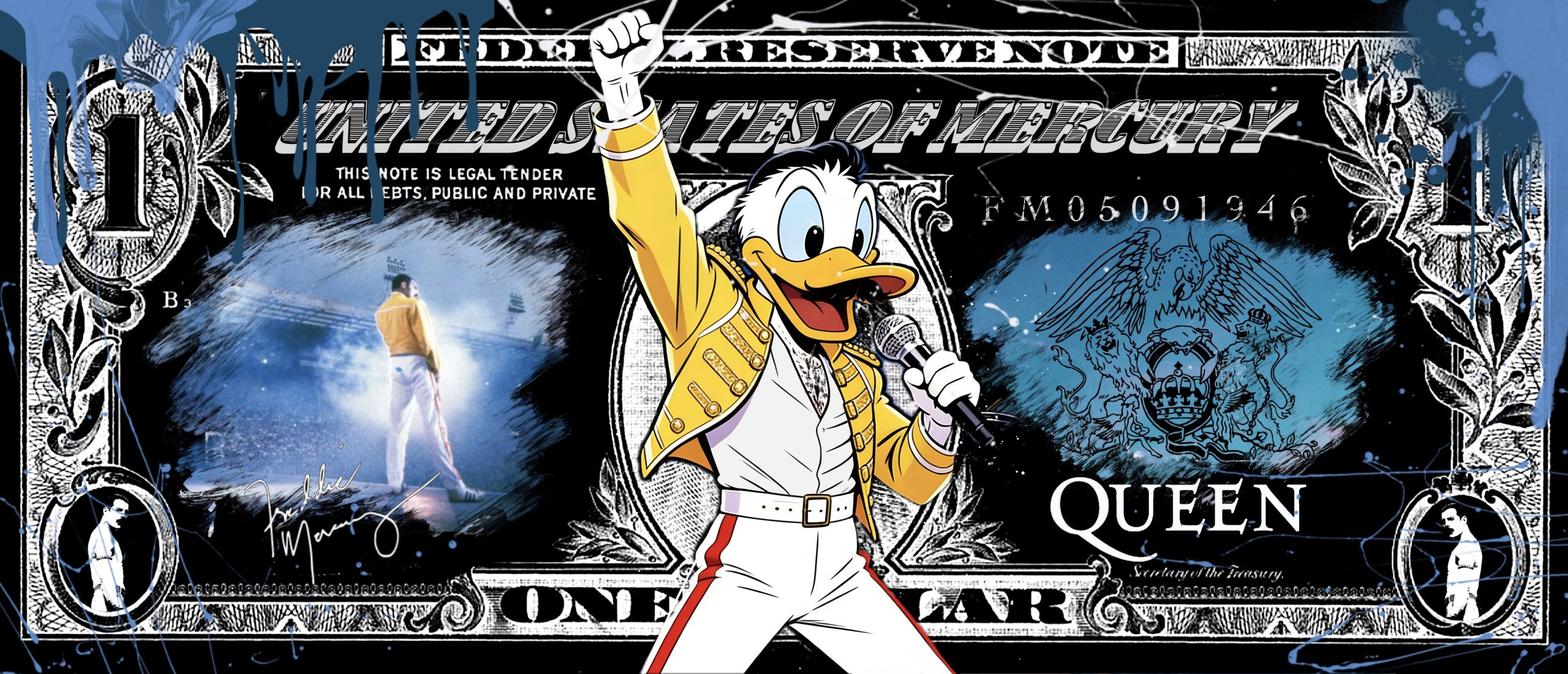FREDDIE MERCURY BLUE DOLLAR